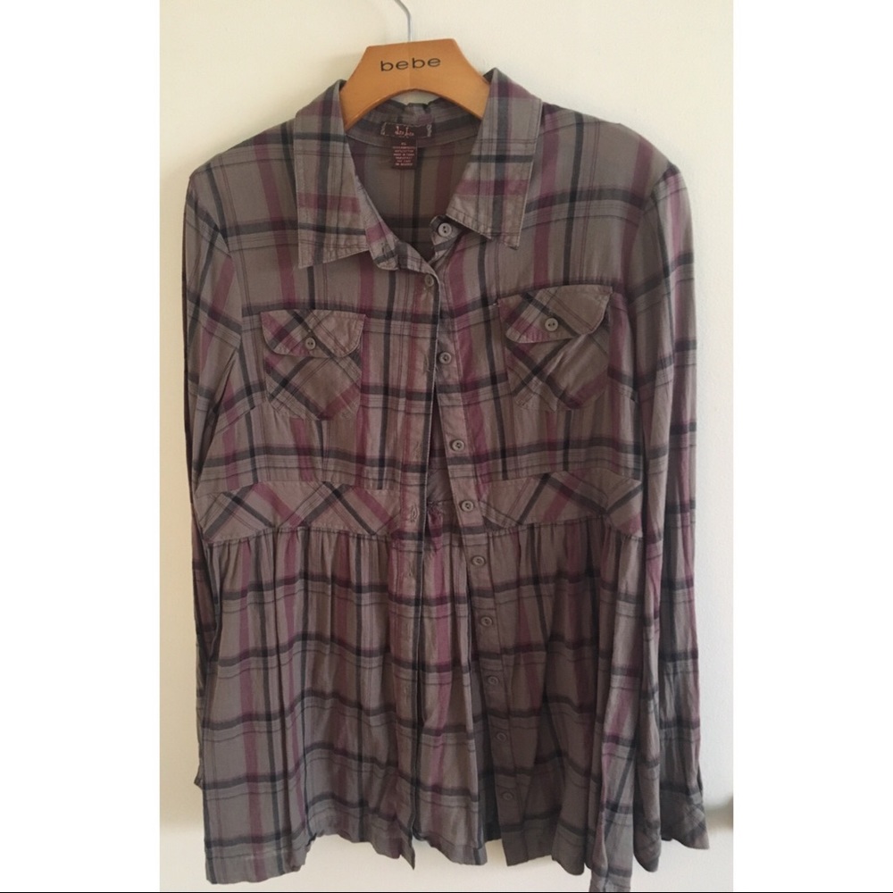 Flannel baby doll top